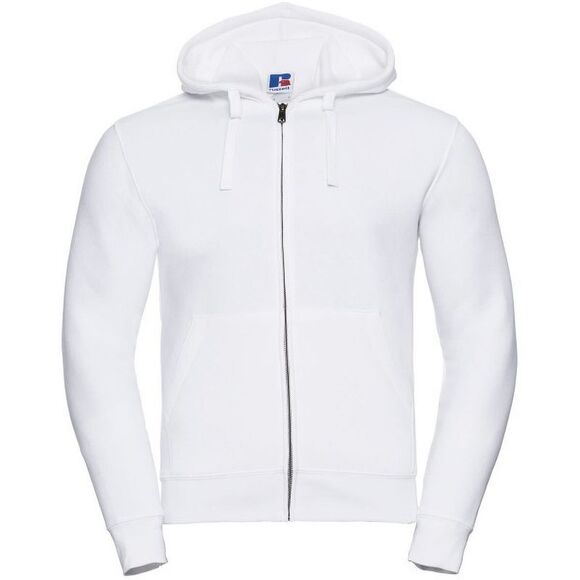 Russell Mens Authentic Full ZipSweatshirt / Hoodie XS-3XL / White